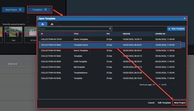 vidieditor templates